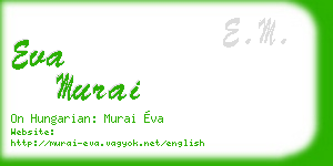eva murai business card